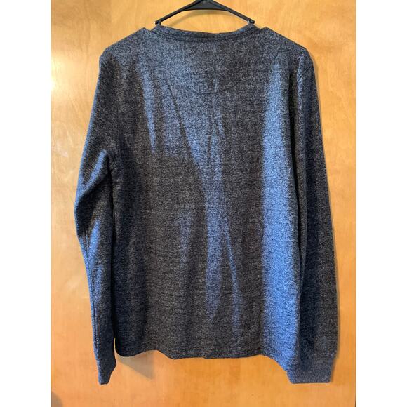 Nickel & Iron NWT Black Marled French Terry Henley Men' Small Luxe Cotton - Picture 5 of 5